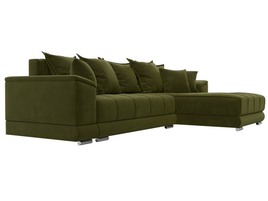 Диваны угловые в гостиную, Угловой диван НордСтар правый угол, микровельвет