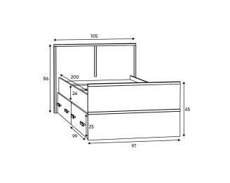 Кровать Сакура с реечным настилом 90х200