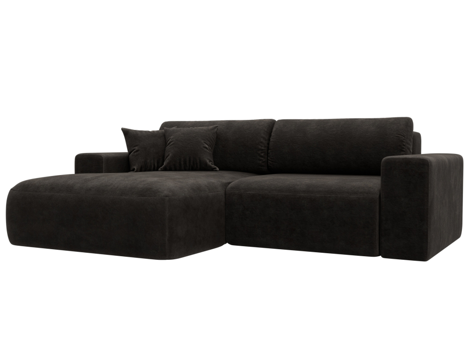 Диваны угловые в гостиную, Диван угловой Лига-036 НПБ Классик левый угол, велюр BRUT