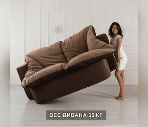Бескаркасный диван-кровать Дадли 1950*1050мм., велюр