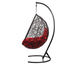 Подвесное кресло Tropica Black Красная подушка