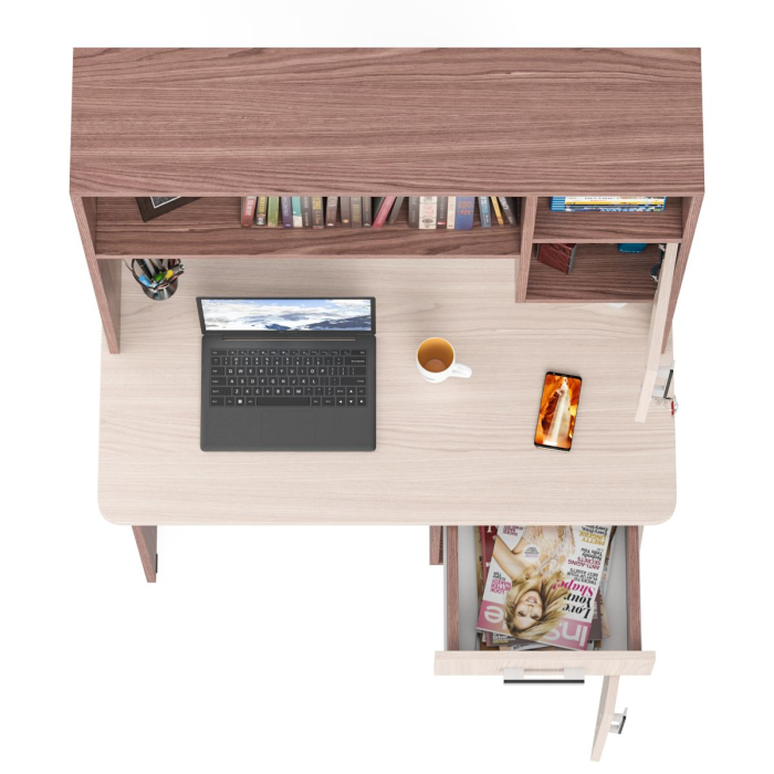 Детские столы, Стол письменный с надстройкой МД-1-09Н