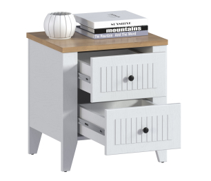 Набор для спальни Монтана Белый Альпийский,Дуб Гамильтон/МДФ Дуб Белый