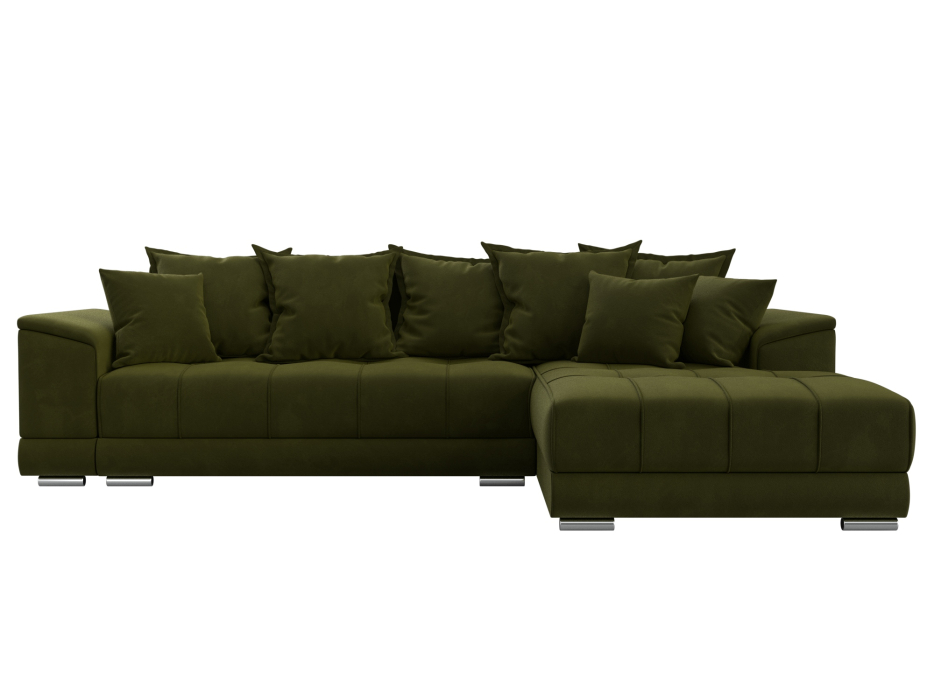 Диваны угловые в гостиную, Угловой диван НордСтар правый угол, микровельвет