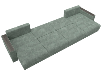 Диван П-образный с декором Лига-049 НПБ Лонг, велюр BRUT