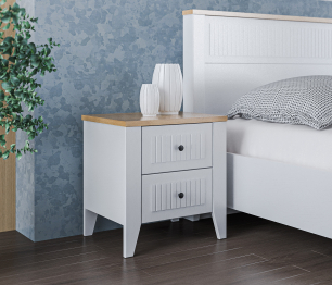 Набор для спальни Монтана Белый Альпийский,Дуб Гамильтон/МДФ Дуб Белый