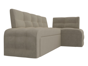 Кухонный угловой диван Люксор правый угол, микровельвет