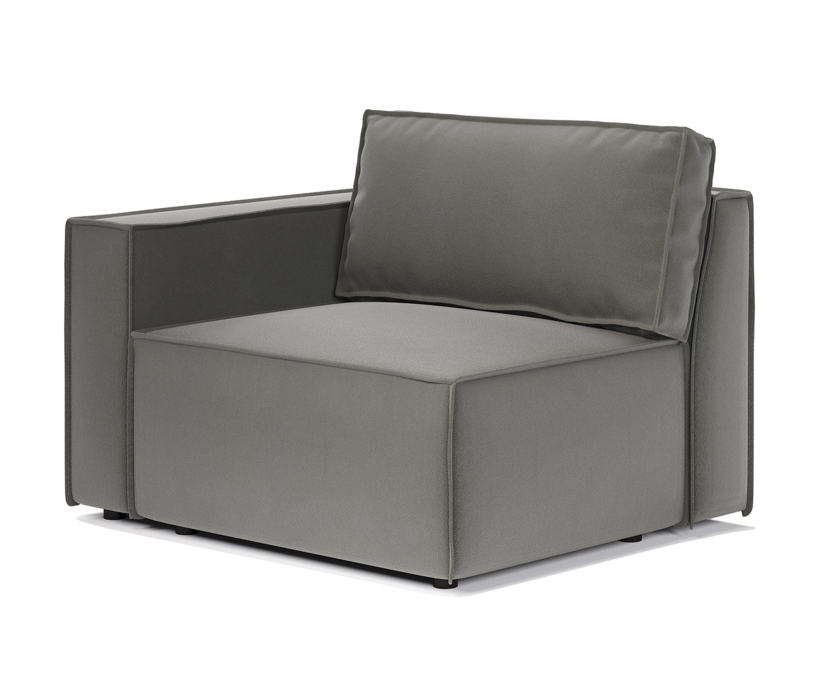 Диваны кровати со спальным местом, Диван модульный Шарм 25 327х95х70 см, велюр