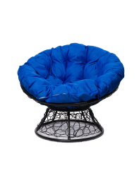 Кресло ПАПАСАН с ротангом чёрное