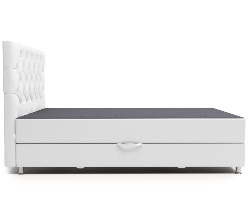 Мягкая кровать, Кровать тахта Шармэль Люкс 160 с подъемным механизмом, рогожка / экокожа