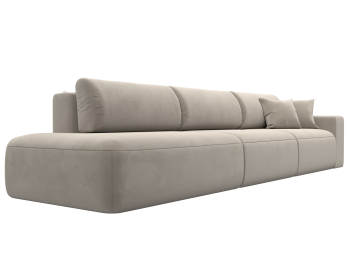 Диван прямой Лига-036 Модерн Лонг подлокотник справа, микровельвет