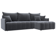 Диваны угловые в гостиную, Диван угловой Лига-054 НПБ угол универсальный, велюр SEVEN