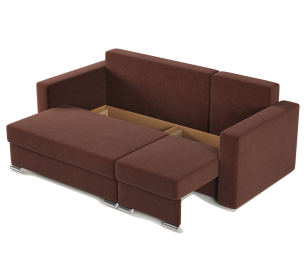 Угловой диван трансформер Рио правый с пуфиком