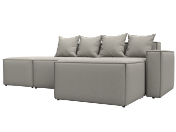 Диван угловой модульный Лига-063 угол правый, рогожка Амур