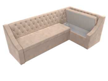 Кухонный угловой диван Мерлин правый угол велюр