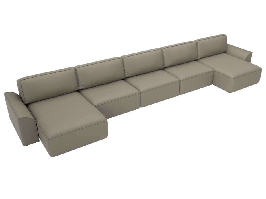 Диваны еврокнижки, Диван П-образный Лига-048 НПБ МегаЛонг, экокожа GRIFON