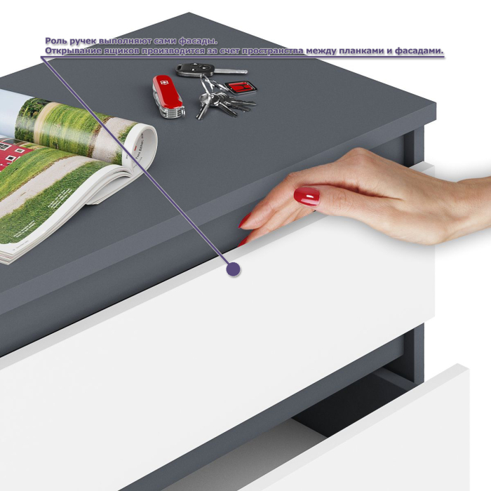 Домашние кабинеты, Набор мебели из углового компьютерного стола Мори МС-16 правого с книжной полкой и комода МК1200.10