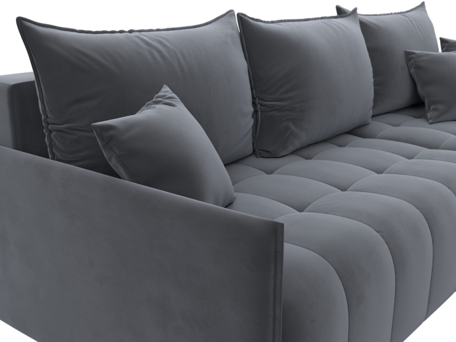 Диваны угловые в гостиную, Диван угловой Лига-054 НПБ угол универсальный, велюр SEVEN