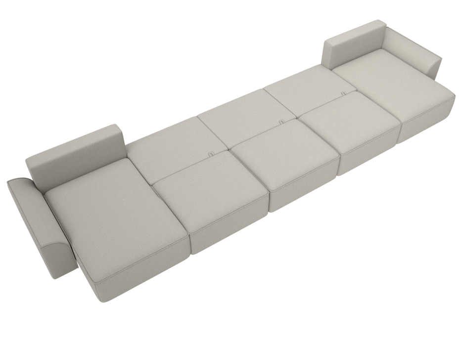 Диваны еврокнижки, Диван П-образный Лига-048 НПБ МегаЛонг, рогожка Амур