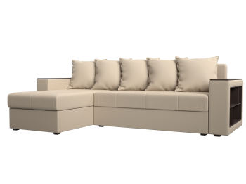 Диван угловой Дубай Лайт, экокожа, левый угол