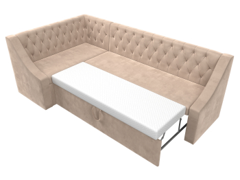 Кухонный угловой диван Мерлин левый угол велюр