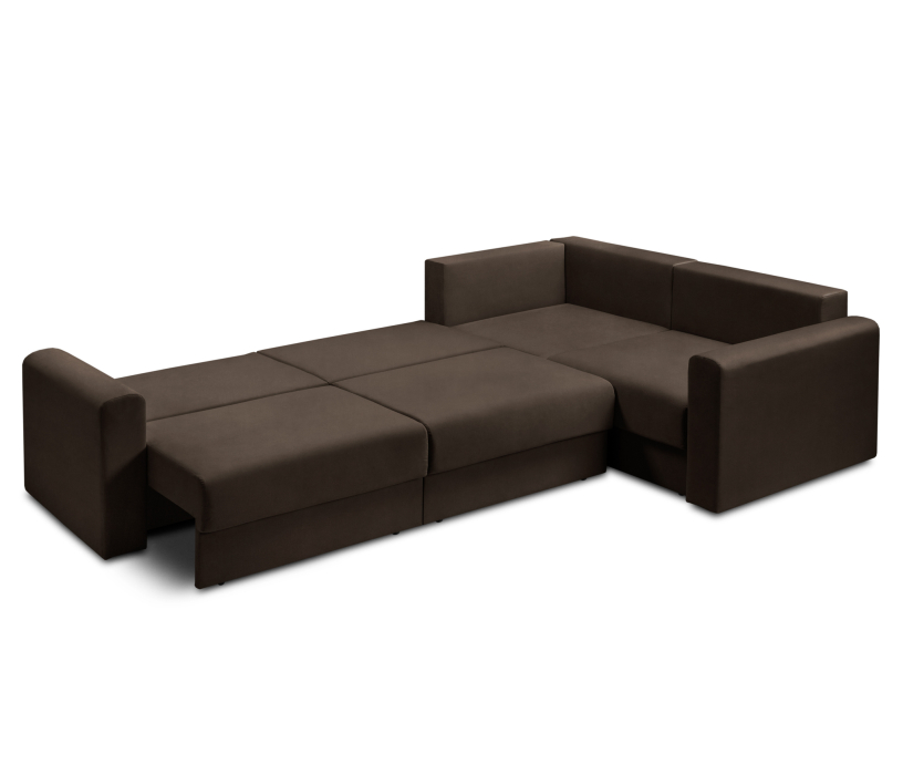 Диваны угловые в гостиную, Диван угловой Мэдисон Лонг со спальным местом, микровелюр