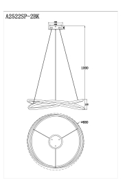 Люстра подвесная SWING 68см
