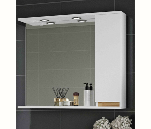 Зеркало-шкаф Francesca Avanti  Венеция Bianco 80 белый правый