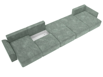 Диван П-образный Лига-048 НПБ МегаЛонг, велюр BRUT