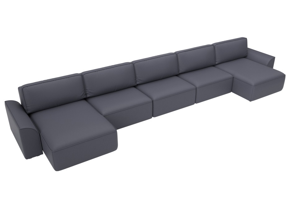 Диваны еврокнижки, Диван П-образный Лига-048 НПБ МегаЛонг, экокожа GRIFON