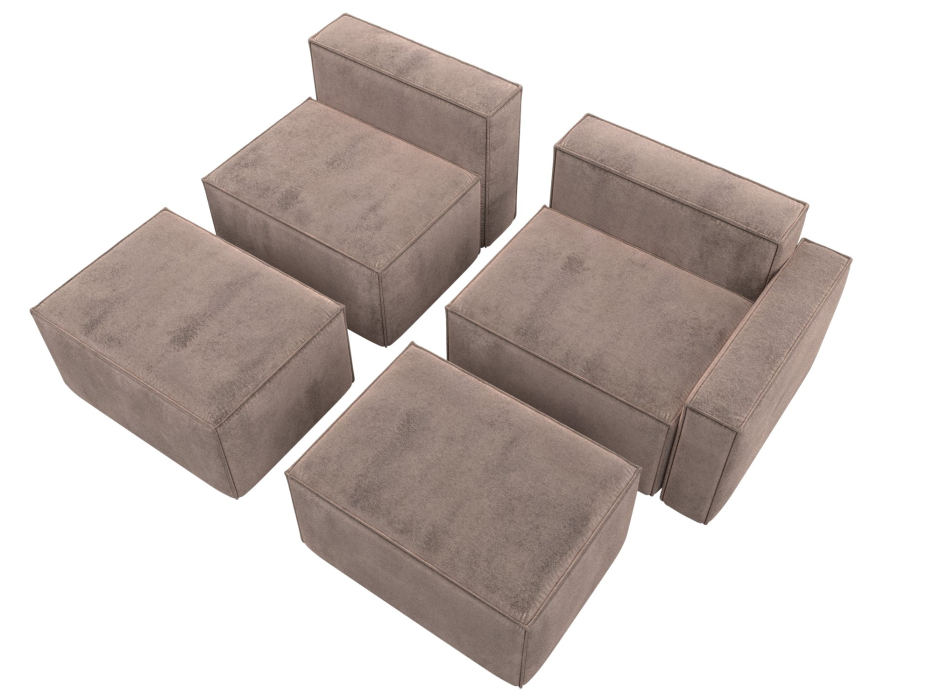 Диваны угловые в гостиную, Диван угловой модульный Лига-063 угол правый, велюр TOWER