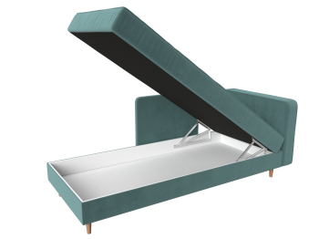 Кушетка Прайм, велюр, правый угол