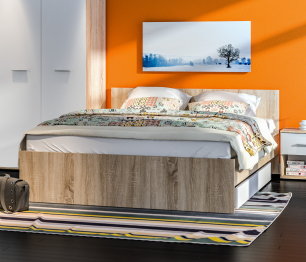 Кровать Мамбо СБ-2679 1600 с ортопед. основанием и матрасом Боннет