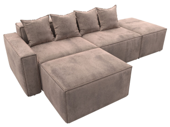 Диван угловой модульный Лига-063 угол левый, велюр TOWER