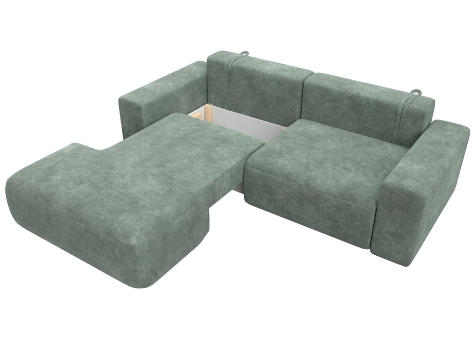 Диваны угловые в гостиную, Диван угловой Лига-036 НПБ Классик левый угол, велюр BRUT