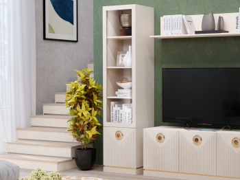 Капри шкаф-витрина 450 со стеклом левая