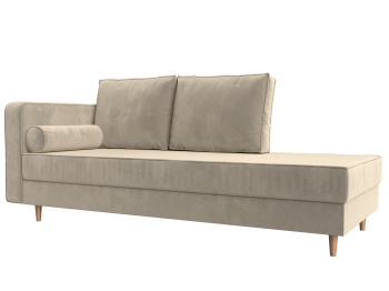 Кушетка Прайм, микровельвет, левый угол