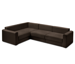 Диван угловой Мэдисон Лонг со спальным местом, микровелюр