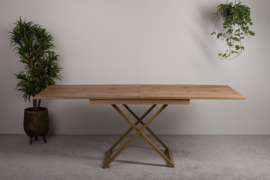 Стол трансформер Cross (золото)