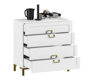 Комод Ассоль СБ-3434 Белый/МДФ Белый