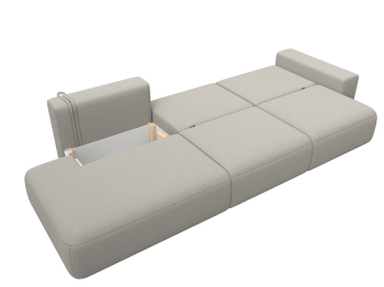 Диван прямой Лига-036 НПБ Модерн Лонг подлокотник справа, рогожка Амур