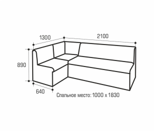 Кухонный диван со спальным местом Нота