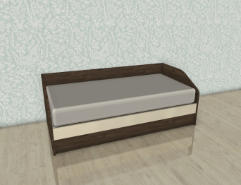 Модульная система Карина Кровать КР-118 Гикори Джексон Темный