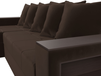 Диван угловой Дубай Лайт, микровельвет, левый угол