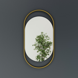 Дизайнерское настенное зеркало GENGLASS Evelix S в металлической раме