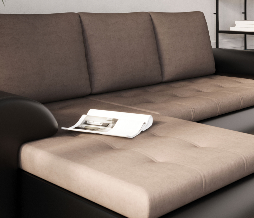 Диваны угловые в гостиную, Угловой диван Цезарь, левый