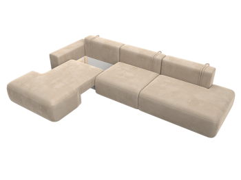 Диван угловой Лига-036 Модерн Лонг левый угол, велюр