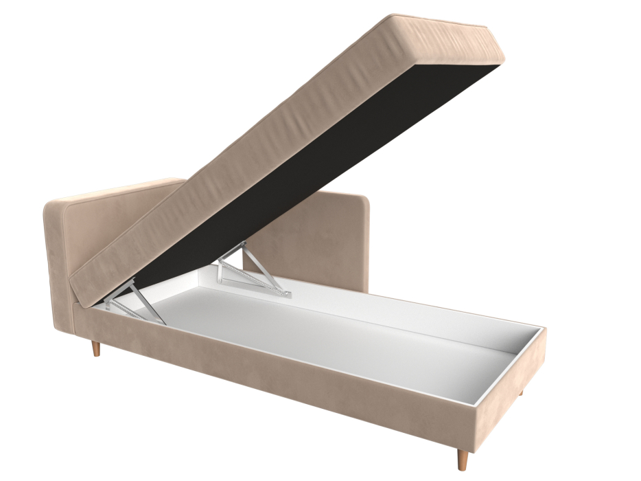 Кушетка кровать, Кушетка Прайм, велюр, левый угол