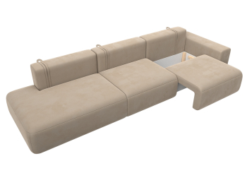 Диван прямой Лига-036 Модерн Лонг подлокотник справа, велюр