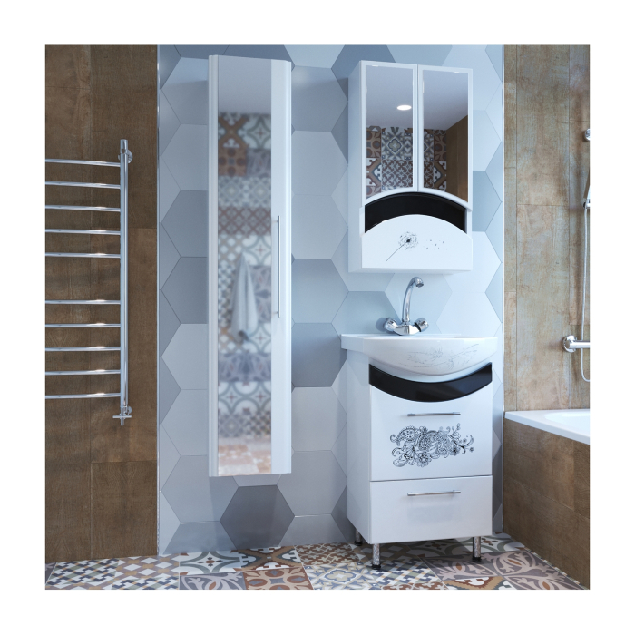 Тумбы без раковины, Тумба д/ванной РАДУГА-50 ЦВЕТЫ под умывальник Арго-50